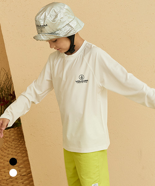 [볼컴키즈] 심볼 로고 아쿠아 티셔츠 D5M025_화이트 160